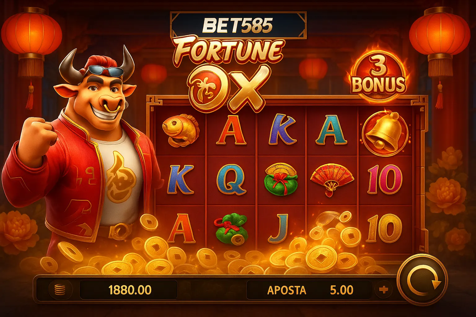 Fortune Ox no BET585 - Aposte Agora e Reivindique Seus Ganhos