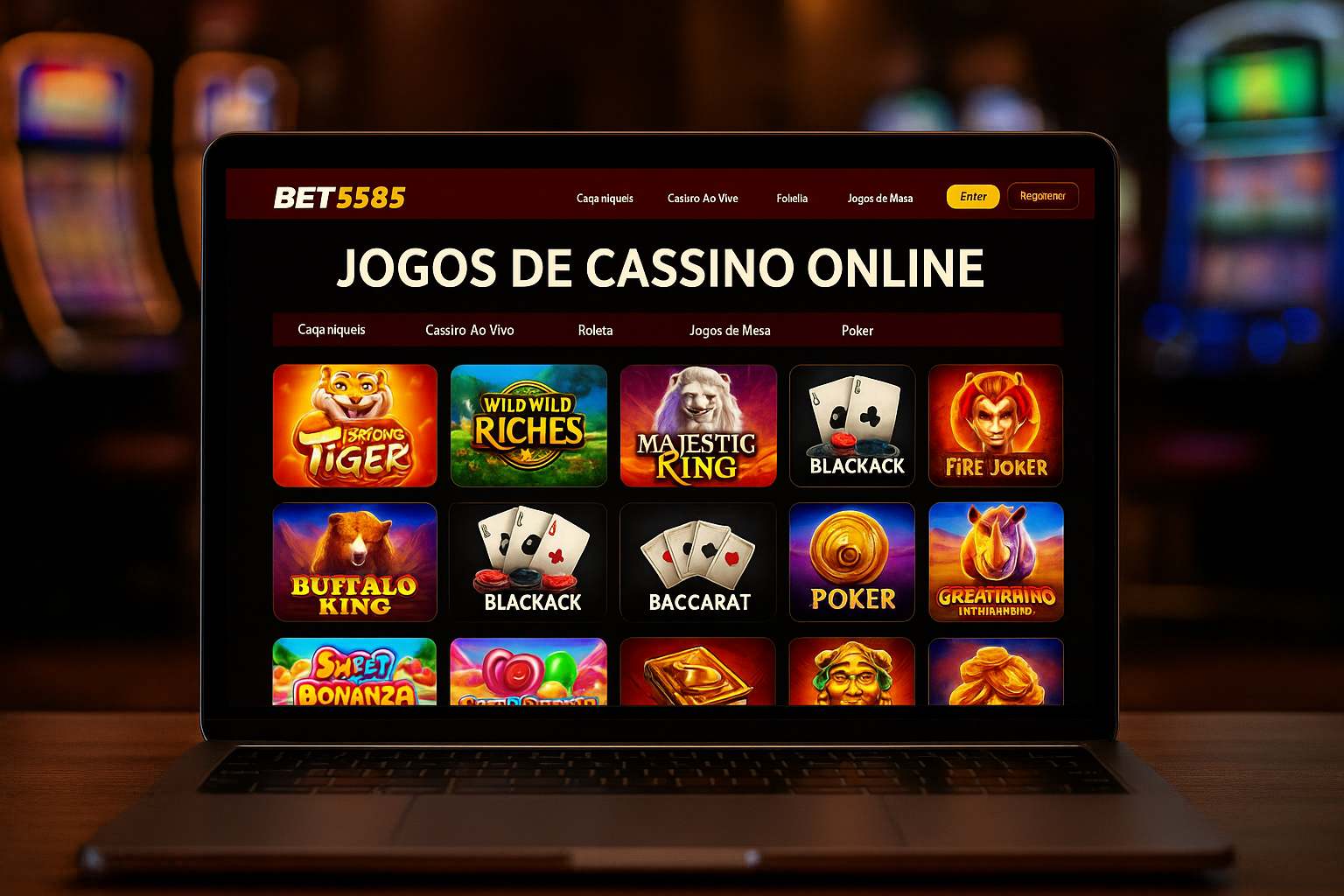 Jogos de cassino online BET585