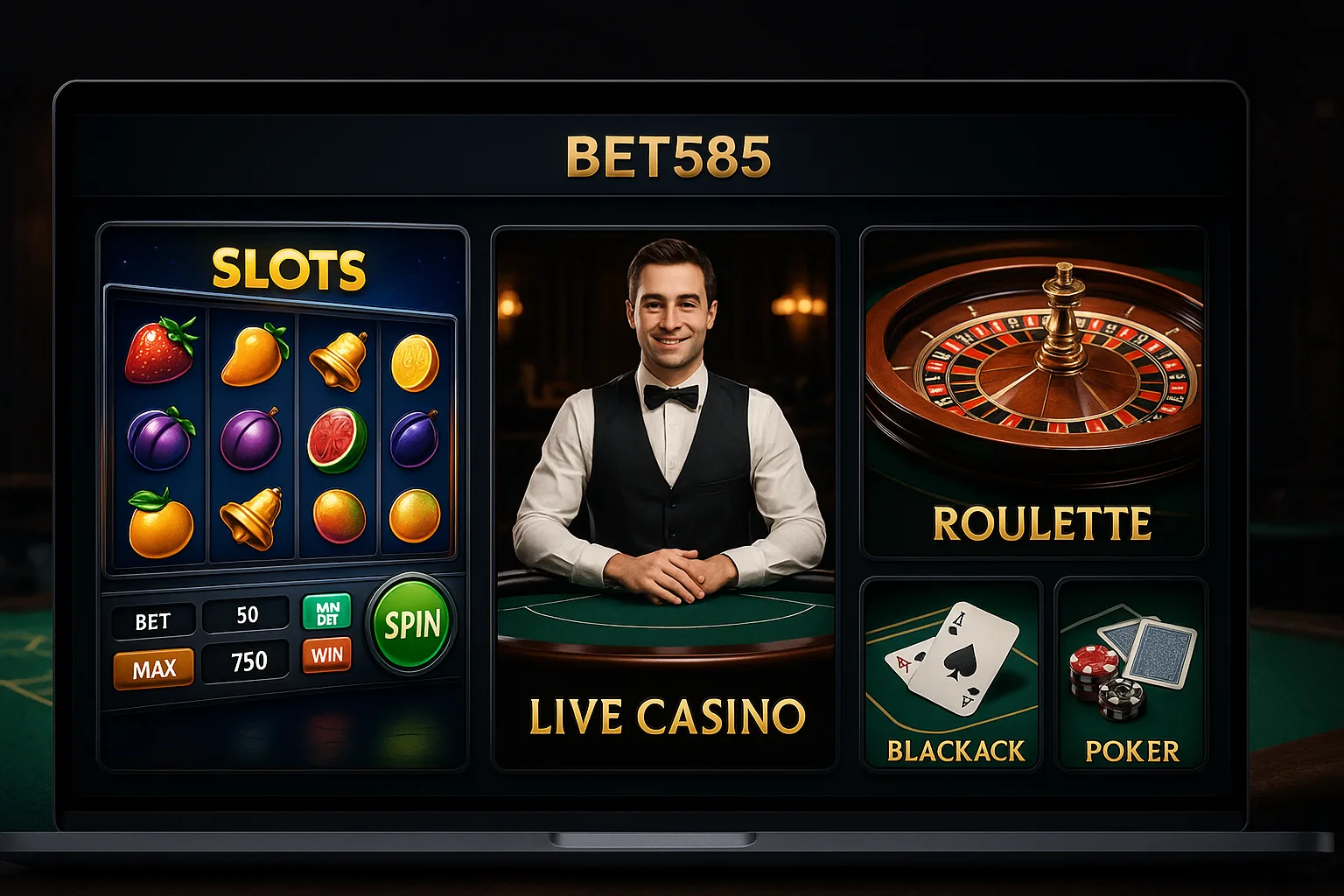 Jogos de cassino online inovadores e emocionantes na BET585